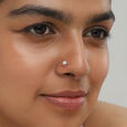 Floral Dream Gold and Diamond Nose Pin,,hi-res view 2