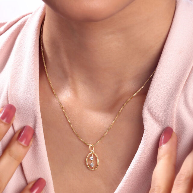 Oval Pop Diamond Pendant,,hi-res image number null
