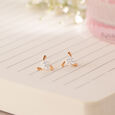 Dainty Whispers Gold & Diamond Stud Earrings,,hi-res view 1
