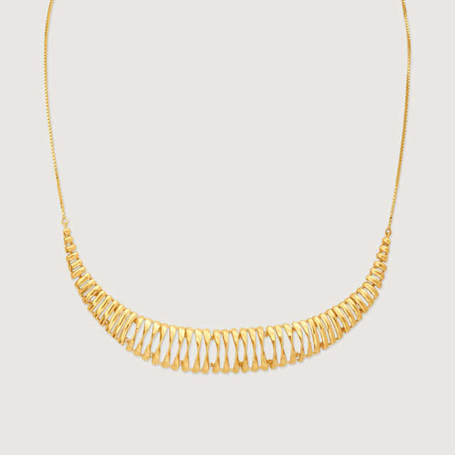 Sleek Radiant Gold Necklace,,hi-res image number null