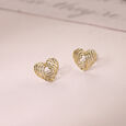 Endless Love Gold Stud Earrings,,hi-res view 1