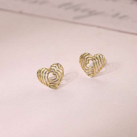Endless Love Gold Stud Earrings
