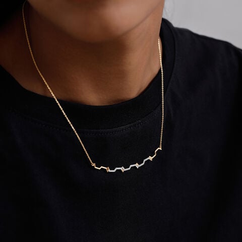 Sculptural Angular Diamond Necklace