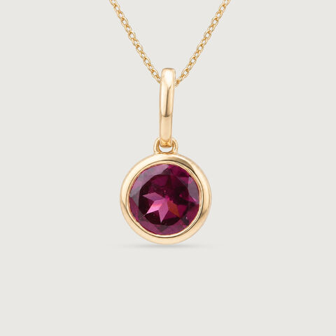 Crimson Aura Garnet Pendant
