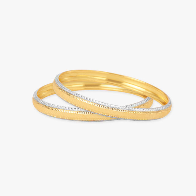 Dual-Tone Gold Bangles