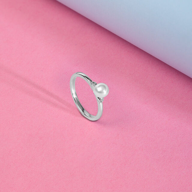 Blush Glow Silver Ring,,hi-res image number null