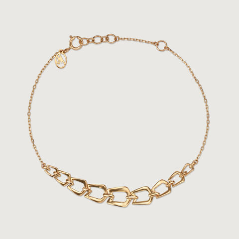 Square Symphony 14KT Yellow Gold Bracelet