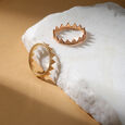Yellow And Dual Tone Unity 14KT Yellow and Rose Gold Finger Ring,,hi-res view 1