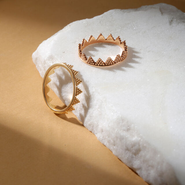 Yellow And Dual Tone Unity 14KT Yellow and Rose Gold Finger Ring,,hi-res image number null
