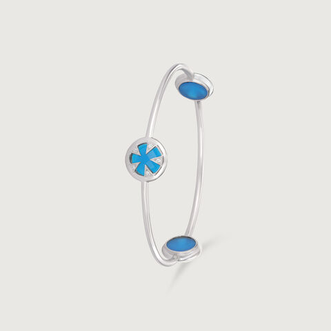 Bold Cosmic Silver Bangle