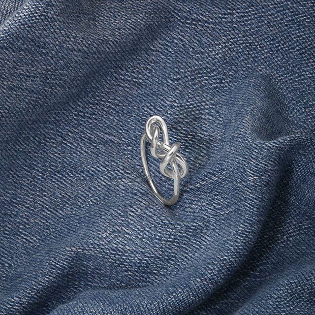 Entwined Knot Silver Ring,,hi-res image number null