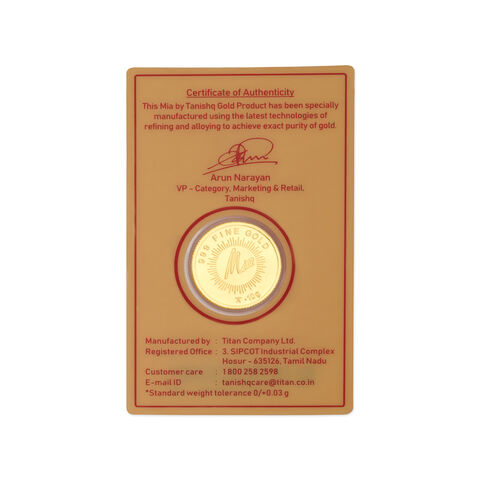 10 Gm 24 Karat Lotus Gold Coin