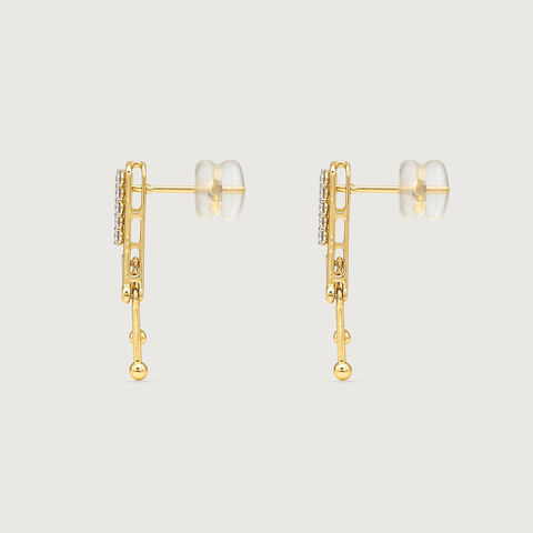 Playful Linear Diamond Drop Earrings