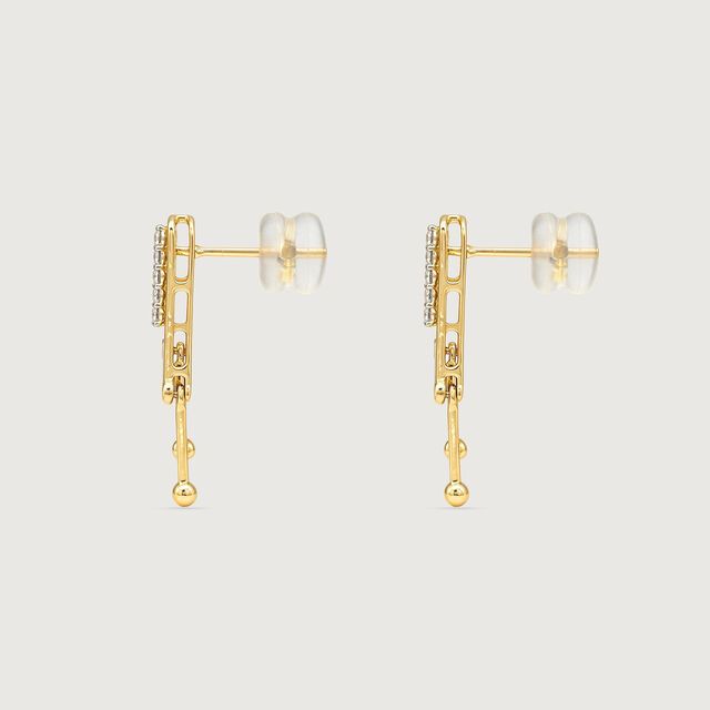 Playful Linear Diamond Drop Earrings,,hi-res image number null
