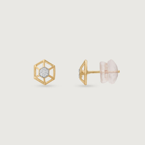 Hive Spark Diamond Stud Earrings
