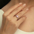Radiant Twist Silver Finger Ring,,hi-res view 2