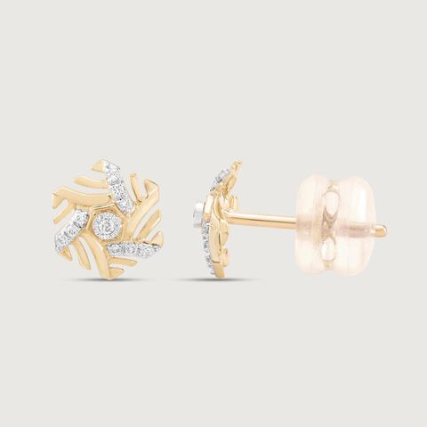 Hexagon Gleam Diamond Earrings