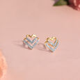 Dazzling Heartbeat Diamond Stud Earrings,,hi-res view 1