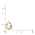 14KT Yellow Gold Diamond And Pearl Pendant With Teardrop Design,,hi-res view 4