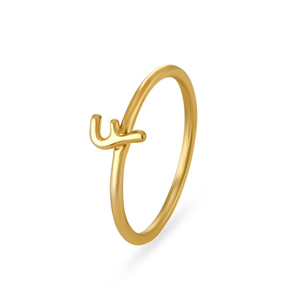 F letter gold ring online