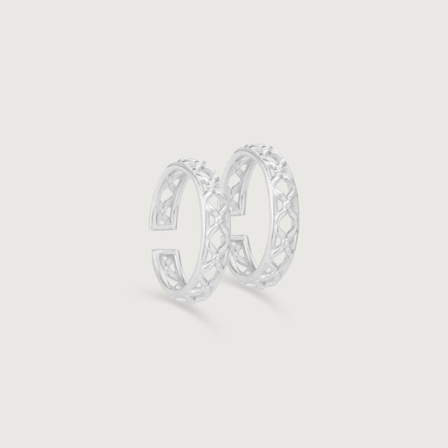 Classic Mesh Silver Toe Rings,,hi-res image number null
