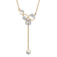 14KT Yellow Gold Classic Hexagon Sparkle Diamond Necklace,,hi-res view 3