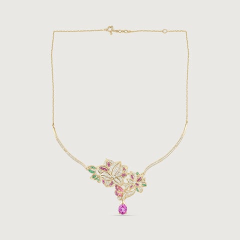 Vibrant Blossom Diamond Necklace