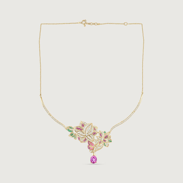 Vibrant Blossom Diamond Necklace,,hi-res image number null