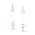 Pearl-Entwine Yellow Gold Drop Earrings,,hi-res view 1