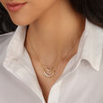Twilight Crescent 14KT Double Layered Necklace,,hi-res view 2