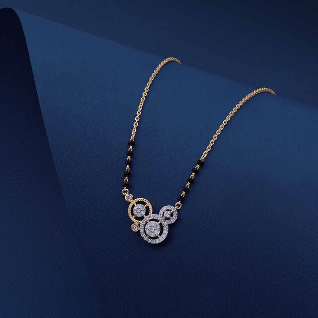Radiant Layered Diamond Mangalsutra,,hi-res image number null