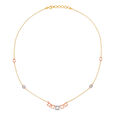 14kt Yellow and Rose Gold Diamond Necklace,,hi-res view 1