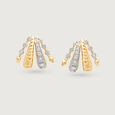 Dazzling Trails 14KT Diamond Hoop Earrings,,hi-res view 4
