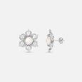 Delightful Pearl Silver Stud Earrings,,hi-res view 4