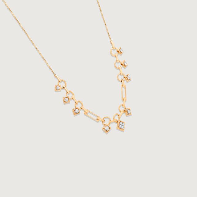 Geometric Charm Diamond Necklace,,hi-res image number null