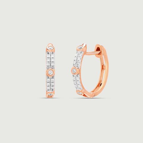 Trendy Spark Diamond Hoop Earrings