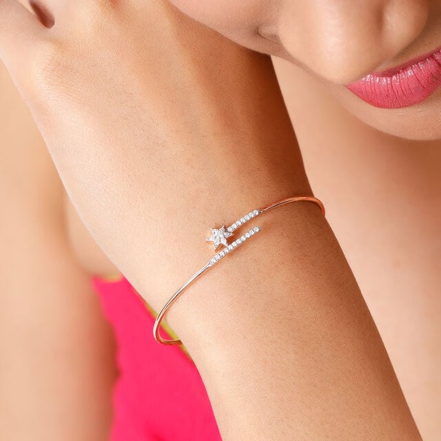 14KT Rose Gold Infinite Glimmer Diamond Bangle,,hi-res image number null