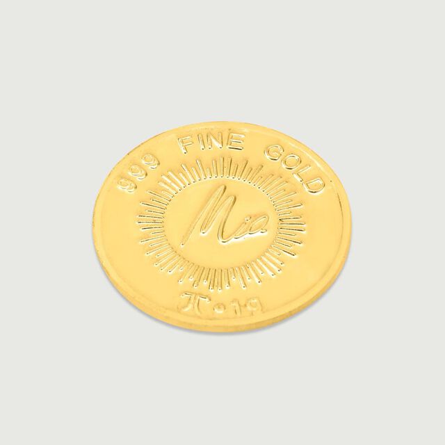 1 Gm 24 Karat Lotus Gold Coin,,hi-res image number null