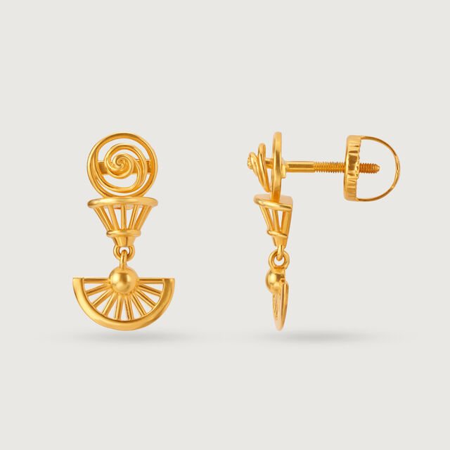 Soulful Enchantment 22KT Gold Drop Earrings,,hi-res image number null