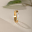 Bold Chevrons Gold & Diamond Finger Ring for Men,,hi-res view 1