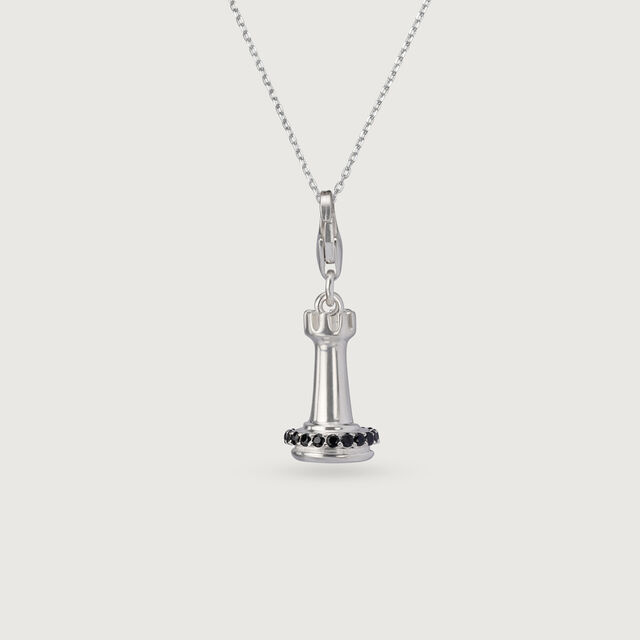 Regal Rook Silver Chess Charm,,hi-res image number null