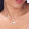 Delicate Bloom Silver Pendant,,hi-res view 2