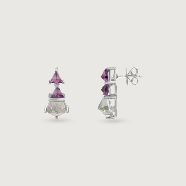 Twinkle Geo Silver Drop Earrings,,hi-res image number null