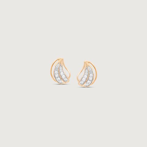 Paisley Shine Diamond Stud Earrings