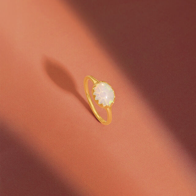 Radiant Solar Opal Gold Ring,,hi-res image number null