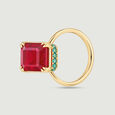 Bold Framed Onyx and Ruby Ring,,hi-res view 4