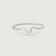 Modern Sculpted Silver Bangle,,hi-res view 3