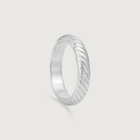 Sleek Twist Silver Ring alternate view 2