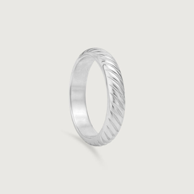 Sleek Twist Silver Ring,,hi-res image number null