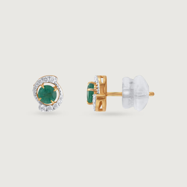 Diana Legacy Emerald & Diamond Stud Earrings,,hi-res image number null
